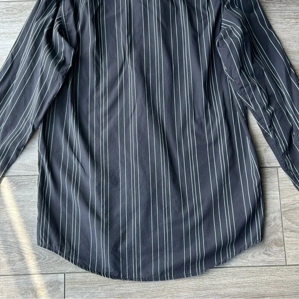 Lacoste Striped Black Button Down Shirt - Picture 15 of 15